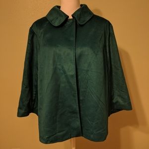 3/4" Sleeve Green Fleece Coat